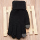 Womens Stretchy Knit Gloves - Stretch-Fitted, Wool Blend
