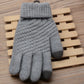 Womens Stretchy Knit Gloves - Stretch-Fitted, Wool Blend