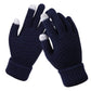 Womens Stretchy Knit Gloves - Stretch-Fitted, Wool Blend