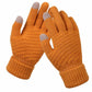 Womens Stretchy Knit Gloves - Stretch-Fitted, Wool Blend