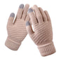 Womens Stretchy Knit Gloves - Stretch-Fitted, Wool Blend