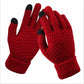Womens Stretchy Knit Gloves - Stretch-Fitted, Wool Blend