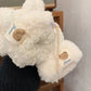 Women’s Warm Teddy Mittens - Chunky Sherpa Plush, Winter