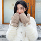 Women’s Warm Teddy Mittens - Chunky Sherpa Plush, Winter