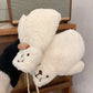 Women’s Warm Teddy Mittens - Chunky Sherpa Plush, Winter