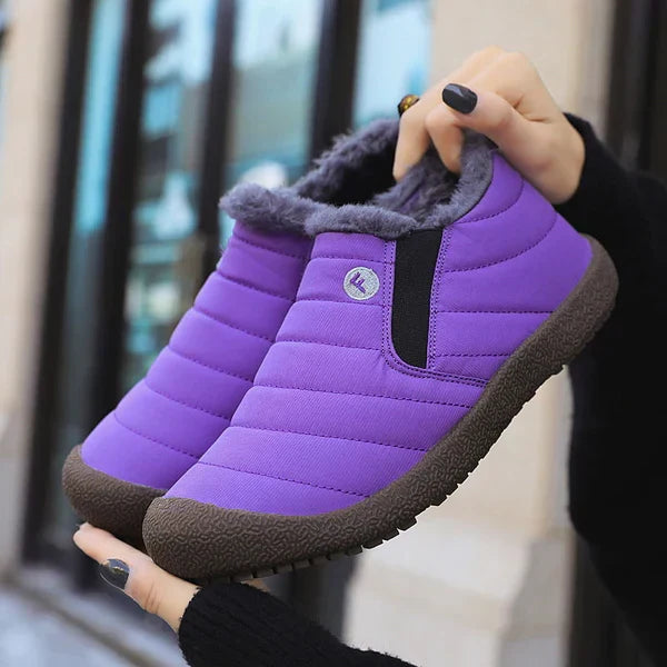 Light Men's Slip On Boots - Quilted Faux Fur Winter