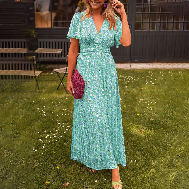 Variant image for Lightweight Women's Summer Dress with V-Neck Design, Breathable Fabric, Airy Fit, Available in Multiple Colors-13