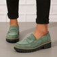 Variant image for Thick Platform Moccasins for Women with 4.5 cm Padded Sole, Slip-On Design, Comfortable and Supportive Moccasin Slippers-25