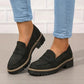 Thick Platform Moccasins for Women with 4.5 cm Padded Sole, Slip-On Design, Comfortable and Supportive Moccasin Slippers-1