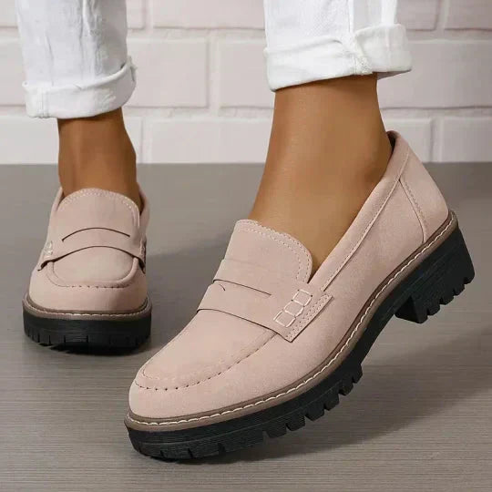 Variant image for Thick Platform Moccasins for Women with 4.5 cm Padded Sole, Slip-On Design, Comfortable and Supportive Moccasin Slippers-33