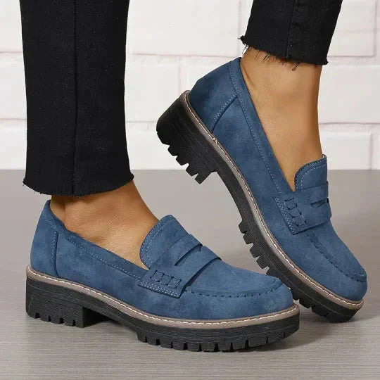 Variant image for Thick Platform Moccasins for Women with 4.5 cm Padded Sole, Slip-On Design, Comfortable and Supportive Moccasin Slippers-53