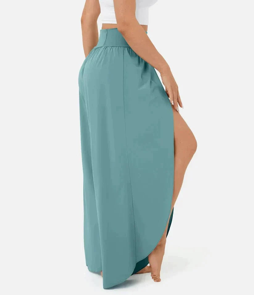 High-Waisted Palazzo Pants for Women, Comfortable Wide-Leg Trousers, Lightweight Summer Fashion-3