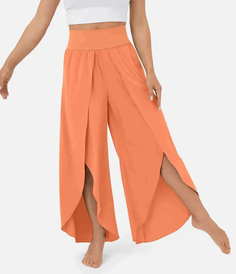 Variant image for High-Waisted Palazzo Pants for Women, Comfortable Wide-Leg Trousers, Lightweight Summer Fashion-31