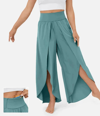 Variant image for High-Waisted Palazzo Pants for Women, Comfortable Wide-Leg Trousers, Lightweight Summer Fashion-3