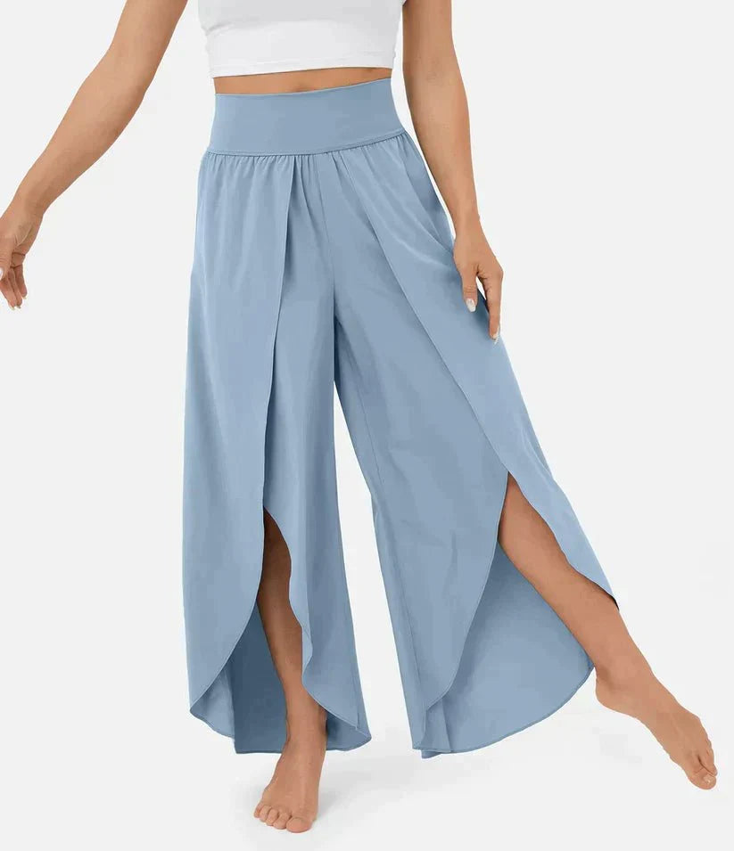 Variant image for High-Waisted Palazzo Pants for Women, Comfortable Wide-Leg Trousers, Lightweight Summer Fashion-16