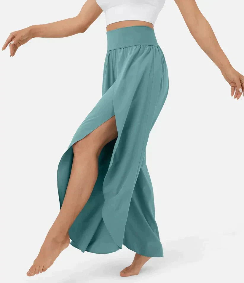 High-Waisted Palazzo Pants for Women, Comfortable Wide-Leg Trousers, Lightweight Summer Fashion-2