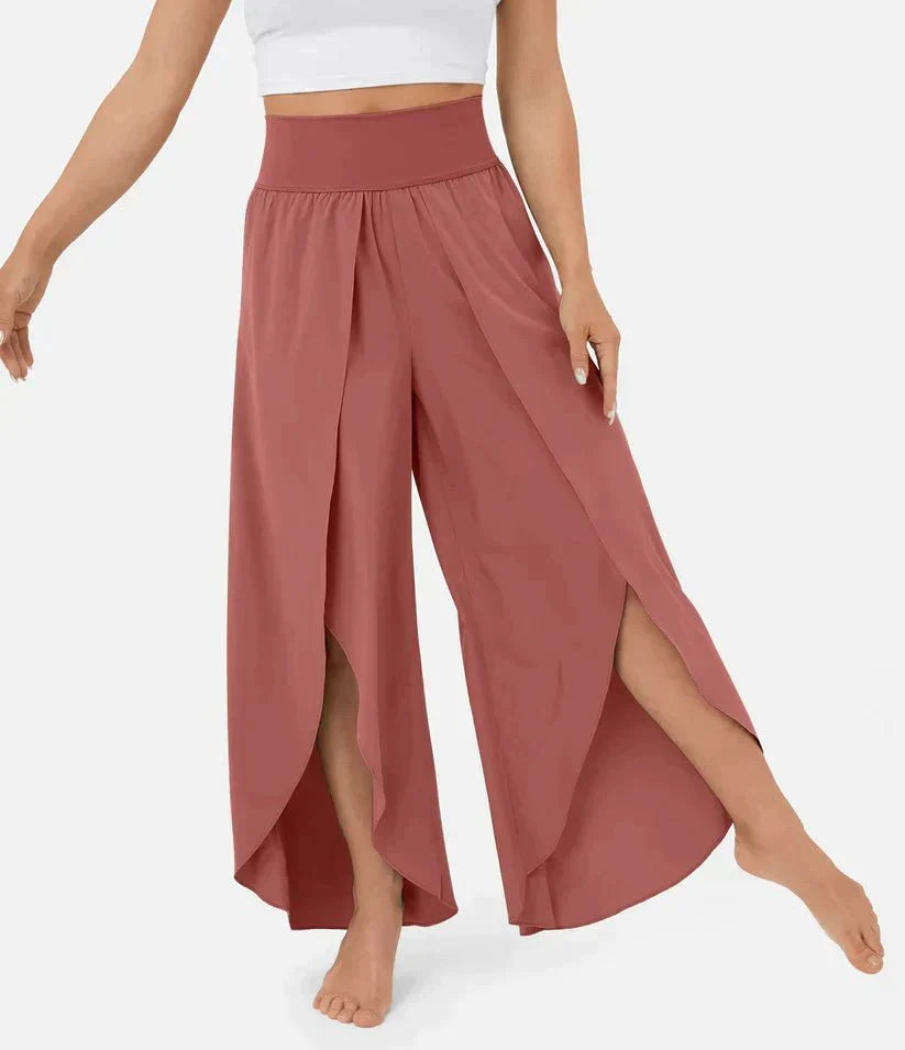 Variant image for High-Waisted Palazzo Pants for Women, Comfortable Wide-Leg Trousers, Lightweight Summer Fashion-21