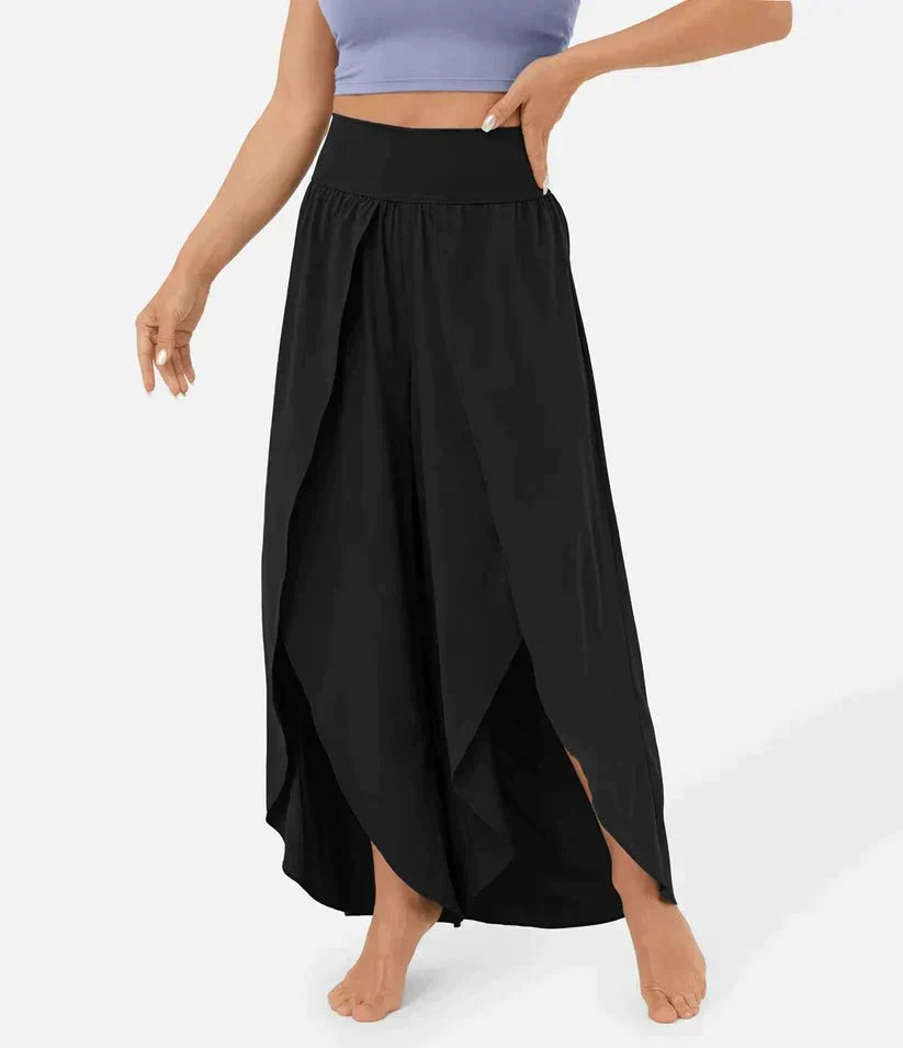 Variant image for High-Waisted Palazzo Pants for Women, Comfortable Wide-Leg Trousers, Lightweight Summer Fashion-6