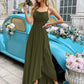 Elegant Women's Long Chiffon Dress, Fit and Flare Design, Versatile Summer and Wedding Guest Dresses-5
