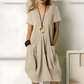 Variant image for Loose-Fit Casual Women's Dress with Pockets, Soft Breathable Fabric, Plus Size Available, Ideal for Everyday Summer Wear-9