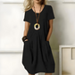 Loose-Fit Casual Women's Dress with Pockets, Soft Breathable Fabric, Plus Size Available, Ideal for Everyday Summer Wear-4