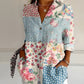 Variant image for Floral Breeze Women's Blouse - Lightweight, Breathable Plus Size Tops in S-5XL for Casual or Professional Style-17