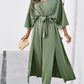 Elegant V-Neck Summer Dress for Women - Perfect Wedding Guest or Formal Event Attire, Knee-Length, Comfortable Fit-6