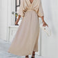Elegant V-Neck Summer Dress for Women - Perfect Wedding Guest or Formal Event Attire, Knee-Length, Comfortable Fit-3