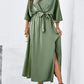 Elegant V-Neck Summer Dress for Women - Perfect Wedding Guest or Formal Event Attire, Knee-Length, Comfortable Fit-5