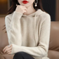 Warm Cozy Womens Knit Hoodie - Relaxed Fit, Plush Knit