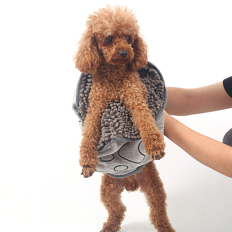 Dog Towel Wrap With Hand Pockets Fast Dry Microfiber For Pets Plush Absorbent Bath Wrap Fall 2025 Cozy Gift