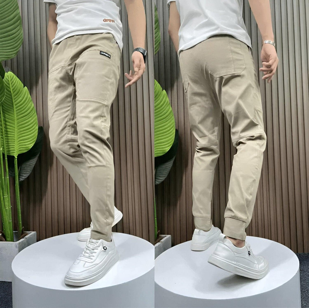 Variant image for Mens Black Cargo Pants - Lightweight Stretch Trousers for Ultimate Comfort, Sizes 29-37-10