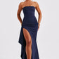 Off-Shoulder Twisted Maxi Dress for Women, Elegant Long Dress with Flattering Silhouette, Versatile Evening Wear-1